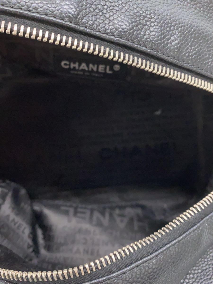 CHANEL*A27162/ Boston bag / caviar s gold /BLK/ punching leather / square / handbag 