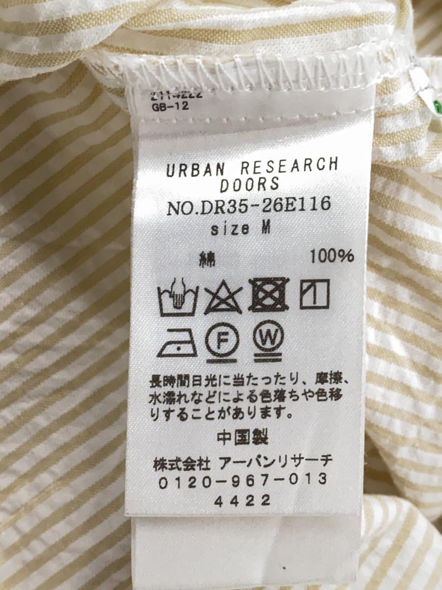 URBAN RESEARCH DOORS◆23SS/ストライプ5分袖シャツワンピース/M/コットン/WHT/ストライプ/DR35-26E116_画像4