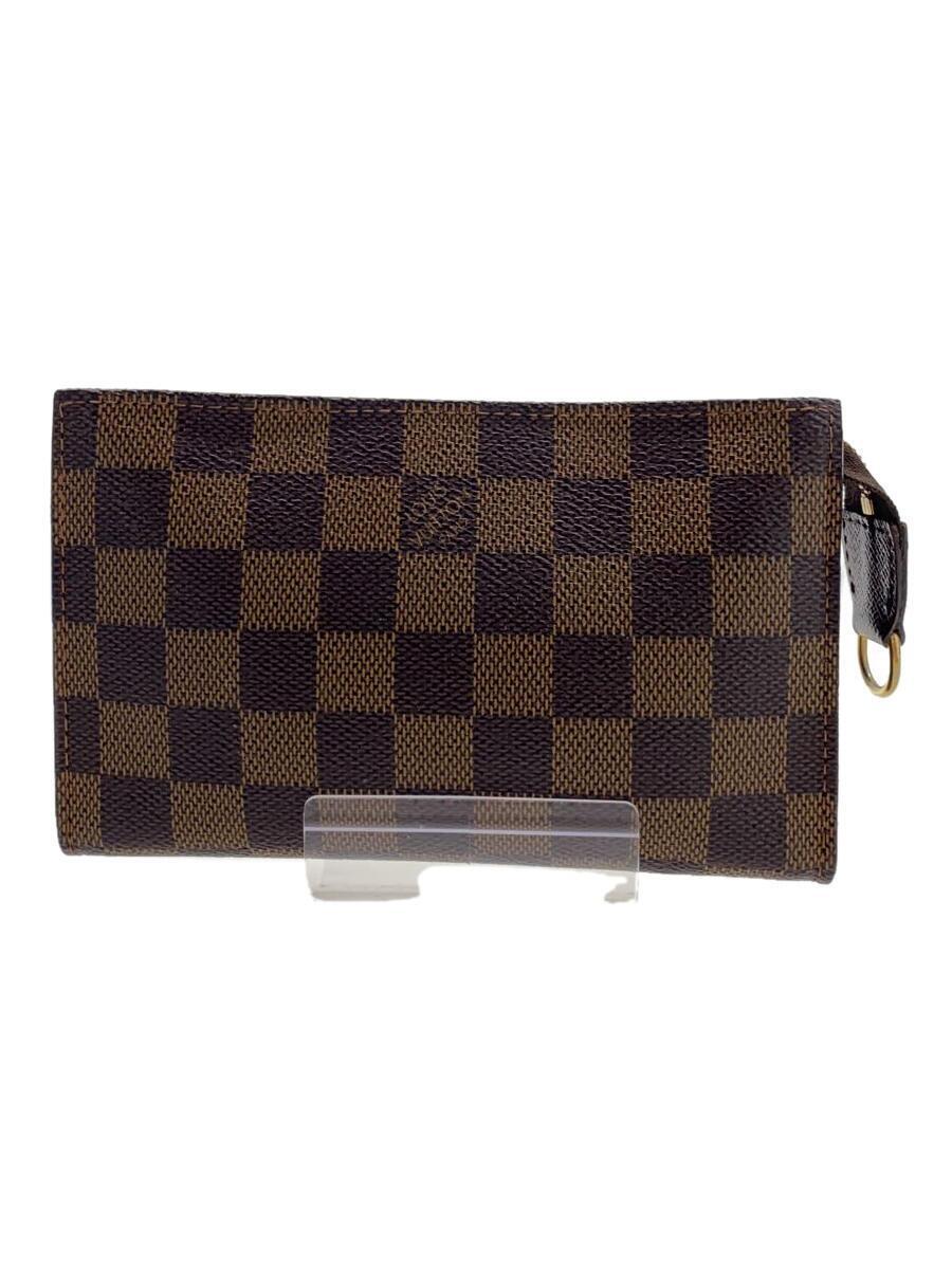 LOUIS VUITTON◆ルイヴィトン/ポーチ/レザー/BRW/n42240/ダミエ