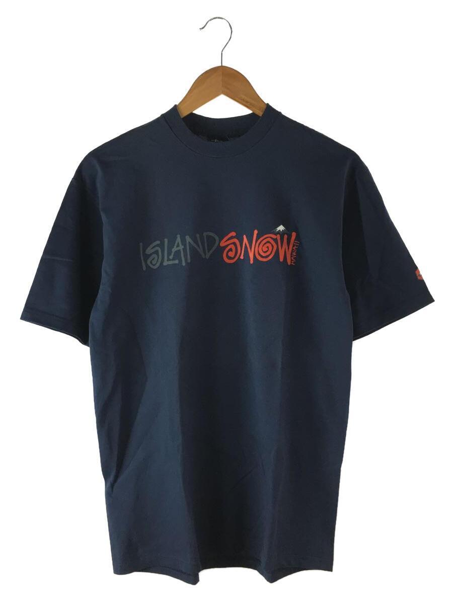 STUSSY◆Tシャツ/M/コットン/NVY/90s old stussyxISLANDSNOW