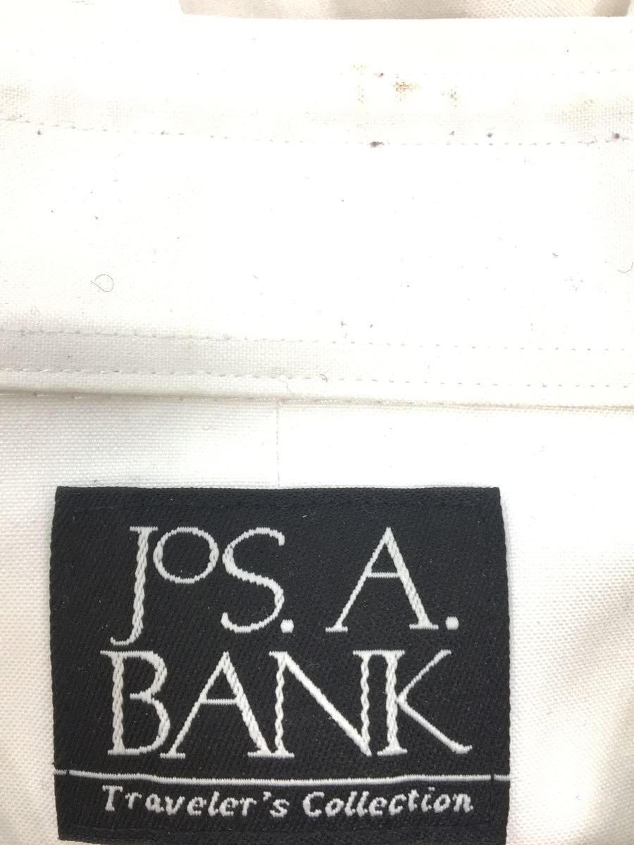 JOS.A.BANK/長袖シャツ/-/コットン/ホワイト/白/無地/襟元に汚れ有_画像3