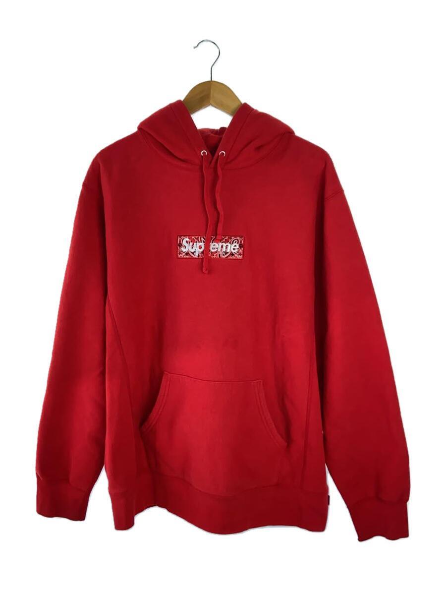 Supreme◆19AW/Bandana Box Logo Hooded Sweatshirt/XL/コットン/RED