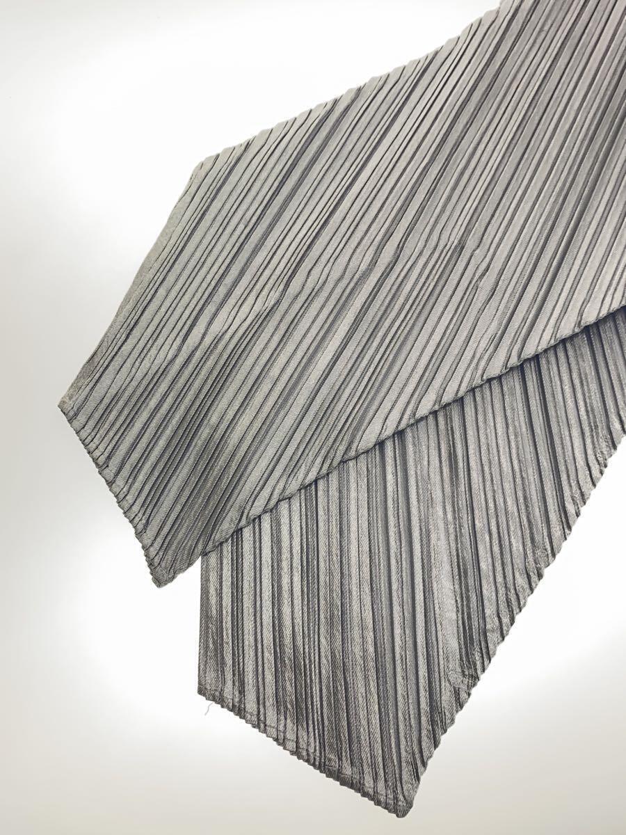 PLEATS PLEASE ISSEY MIYAKE◆長袖ワンピース/3/ポリエステル/SLV/シルバー_画像5