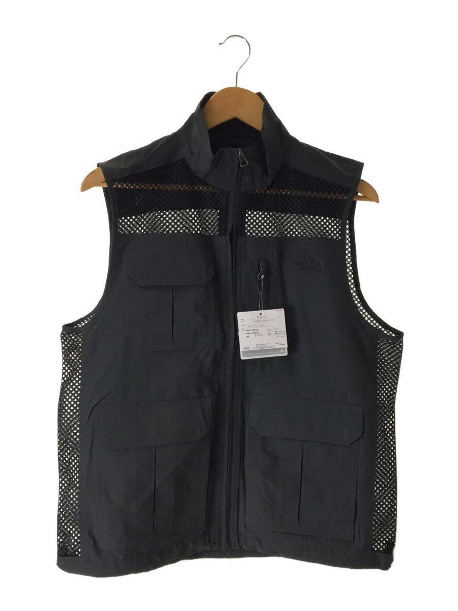 THE NORTH FACE◆TREKKER MESH VEST/S/ナイロン/GRY/SFC-27