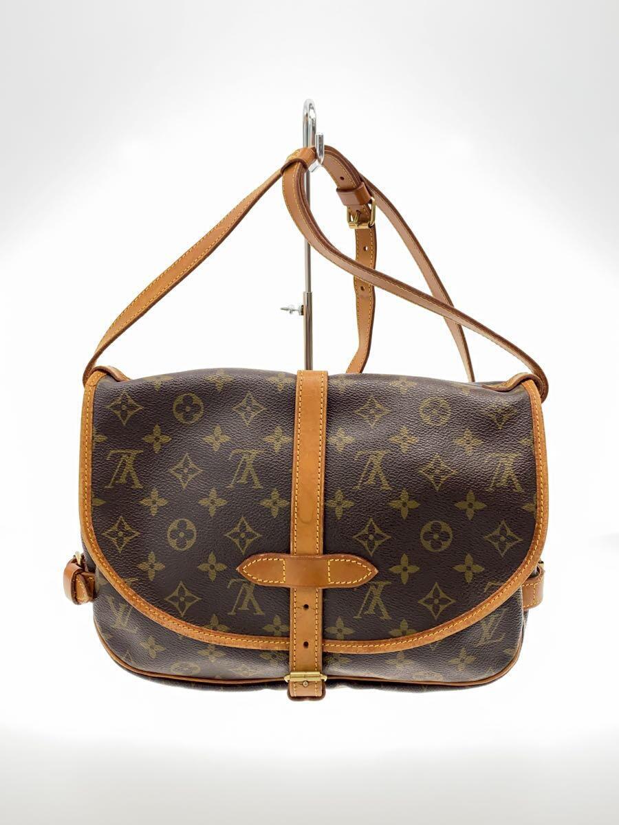 LOUIS VUITTON◆ルイヴィトン/M42256/ソミュール30/ショルダーバッグ/PVC/ブラウン/モノグラム_画像3