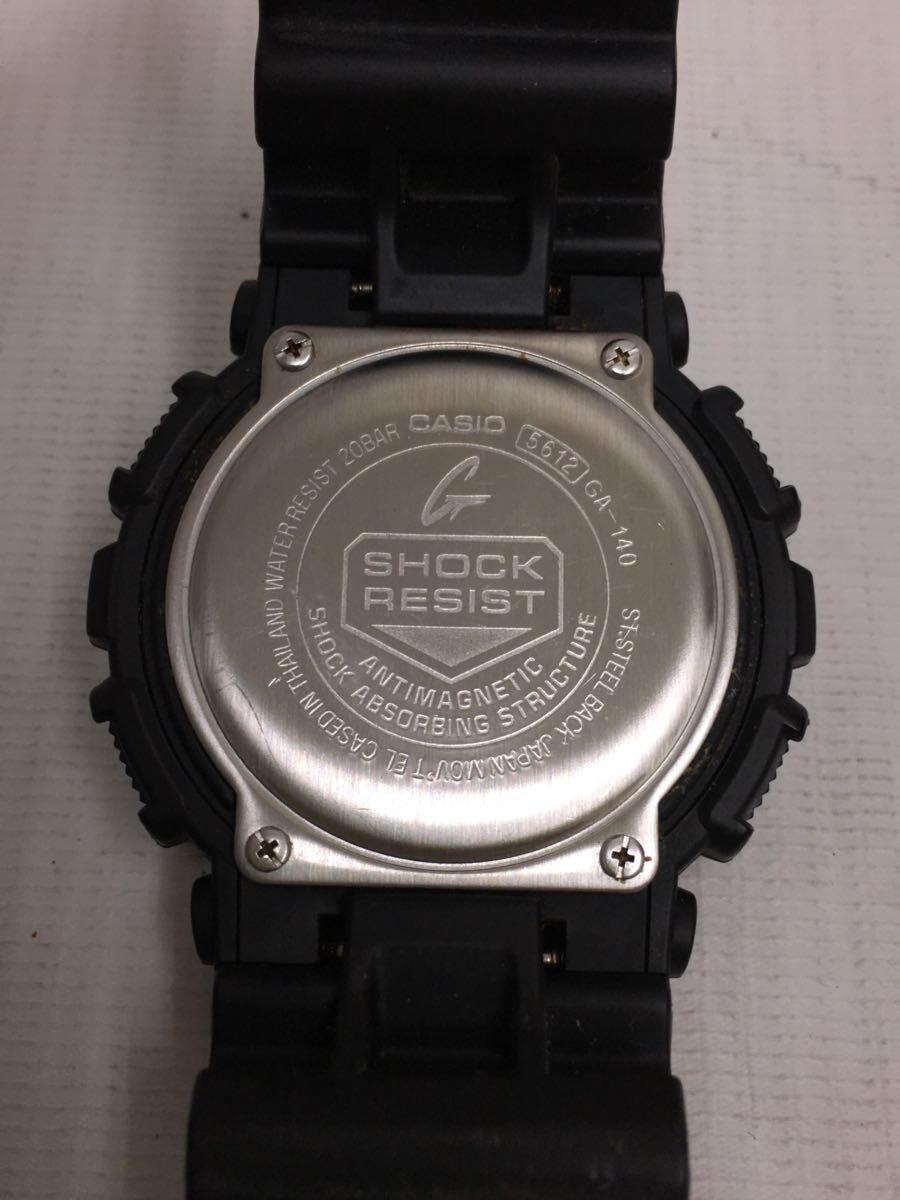 CASIO◆クォーツ腕時計・G-SHOCK/デジアナ/BLK/BLK/カシオ/GA-140-1A1JF_画像3