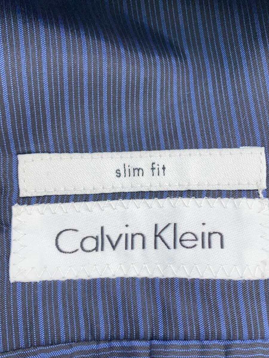 Calvin Klein◆made in Canada/テーラードジャケット/42/ウール/NVY/ストライプ_画像3