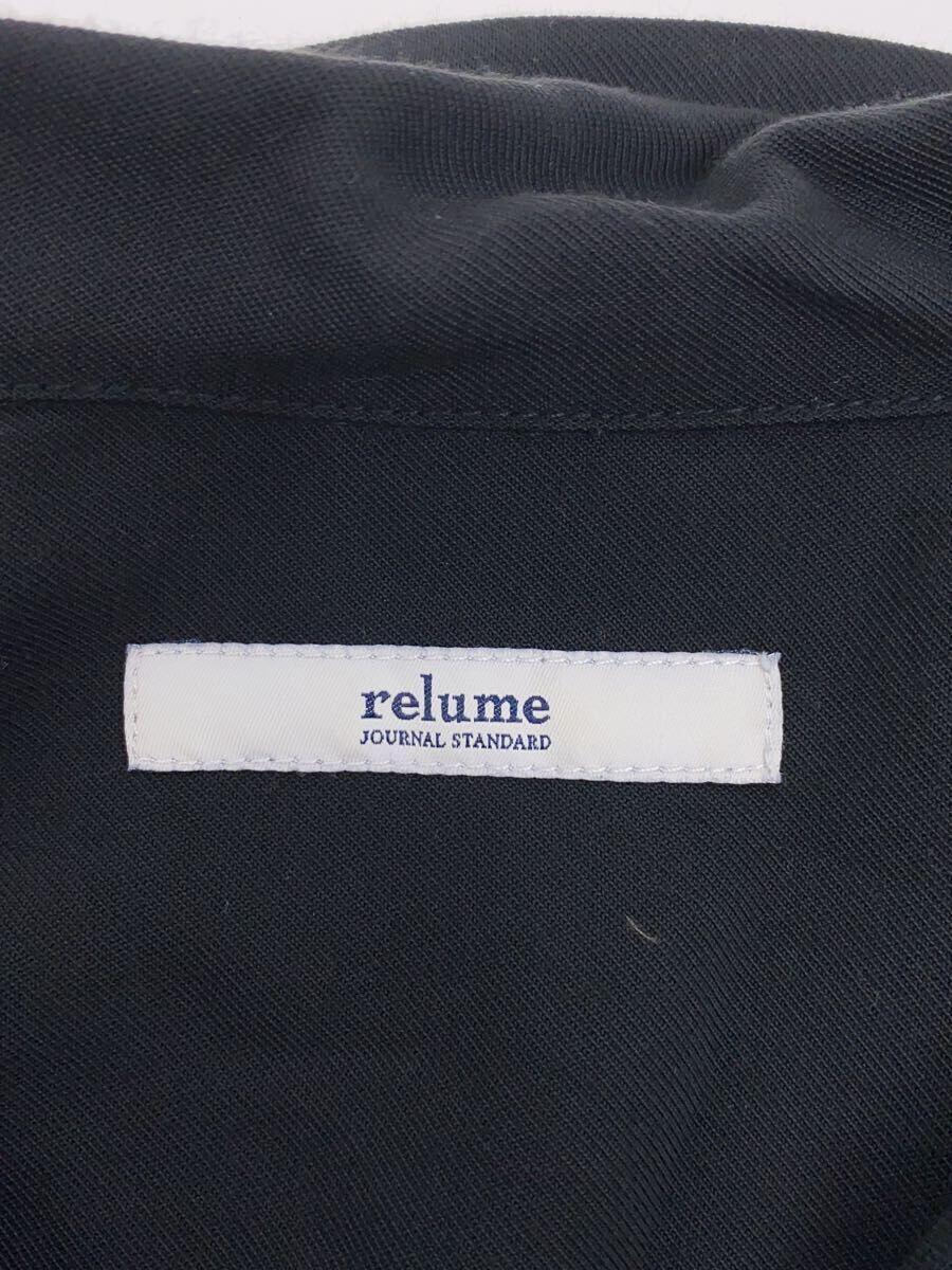 JOURNAL STANDARD relume◆シャツワンピース/FREE/レーヨン/BLK/無地_画像3