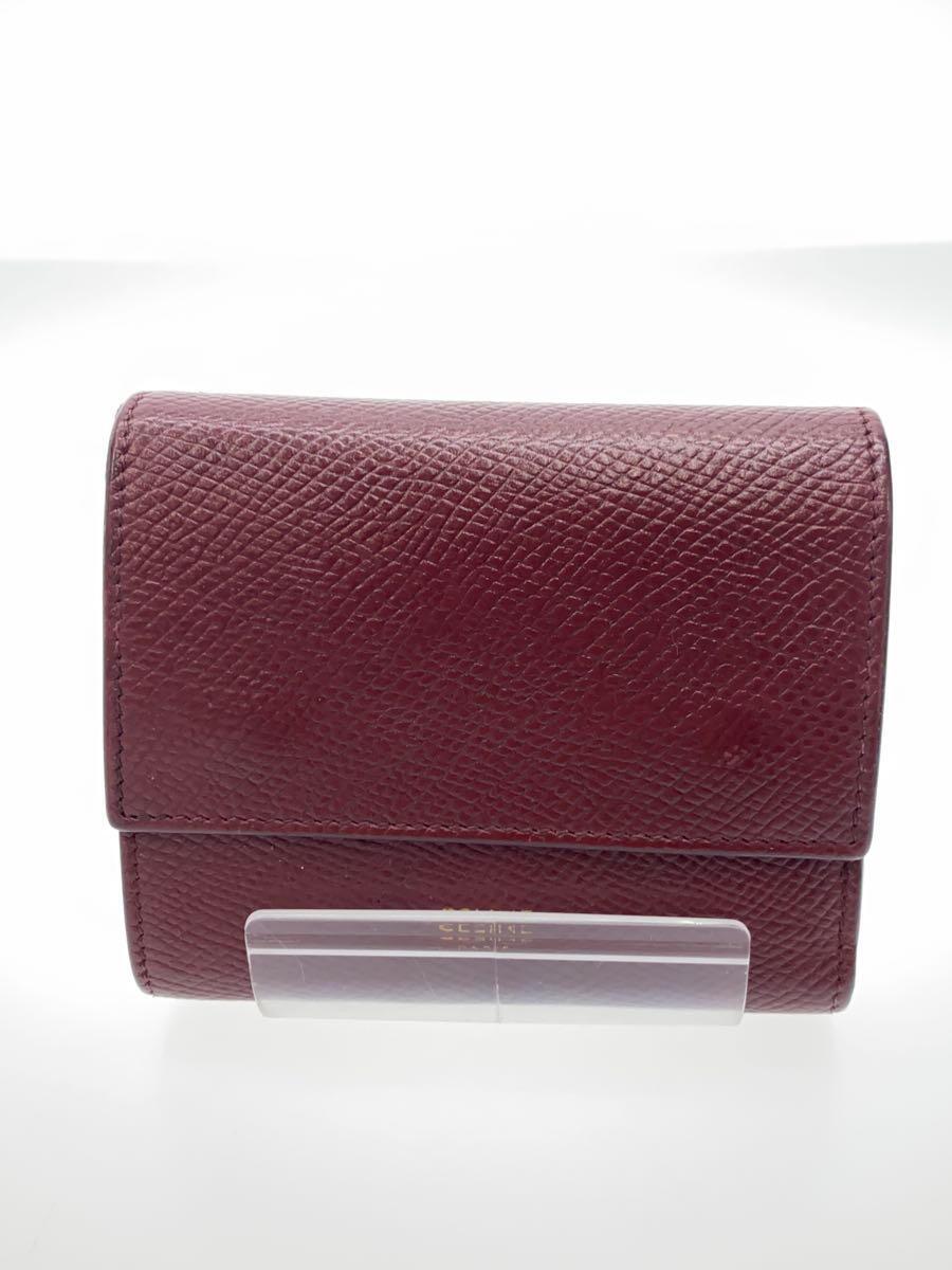 CELINE◇3つ折り財布/スモールフォールドウォレット/レザー/BRD CELINE◇3つ折り財布/スモールフォールドウォレット/レザー/BRD