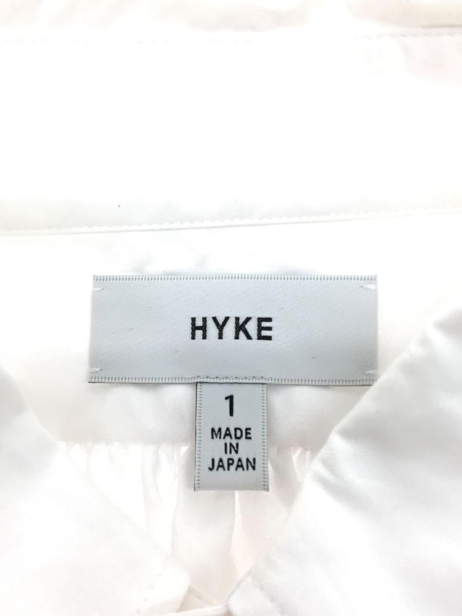 HYKE◆シャツワンピース/1/コットン/WHT/無地/221-26003/ホワイト_画像3
