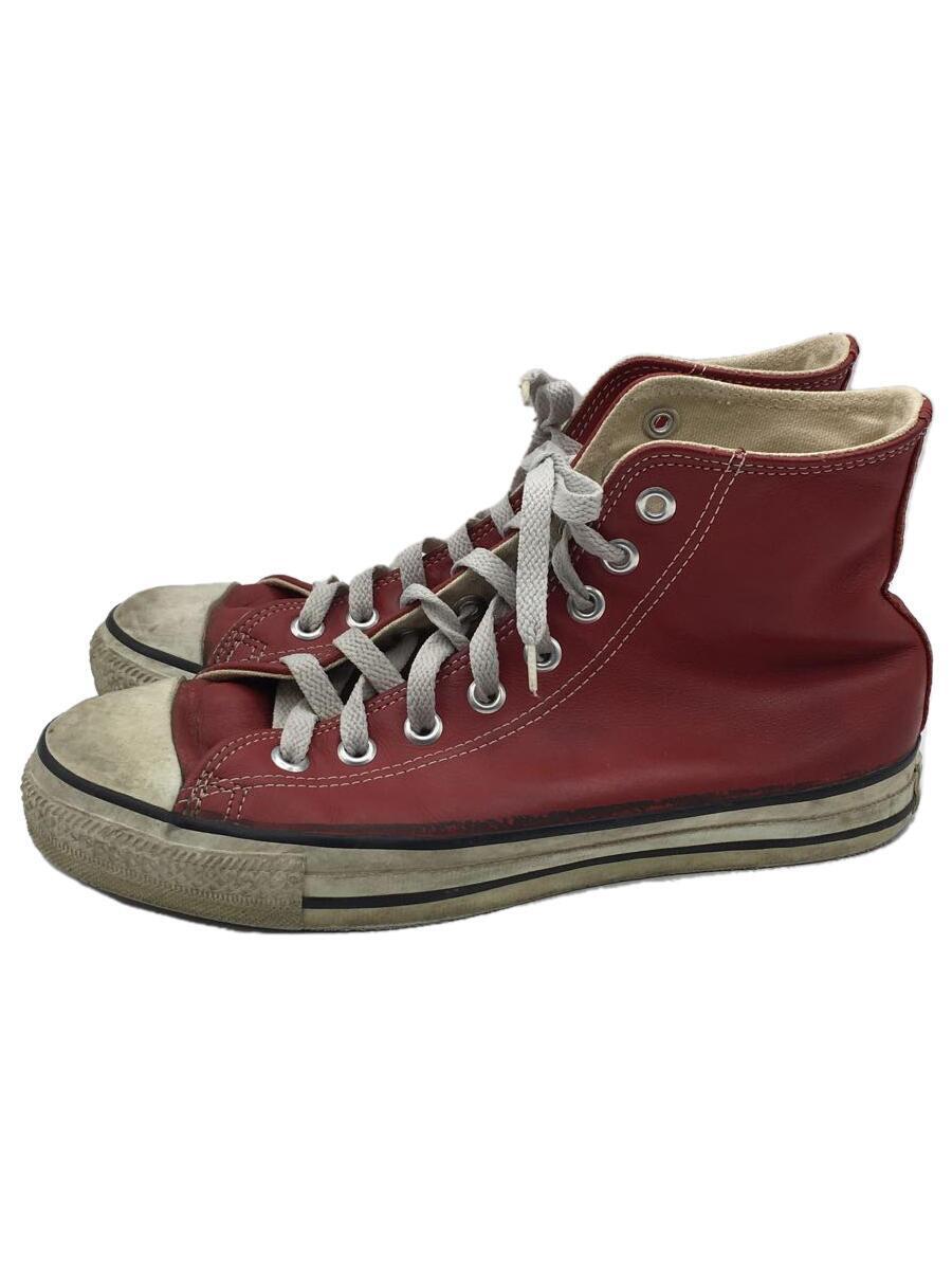 CONVERSE◆ハイカットスニーカー/US7/RED/レザー_画像1