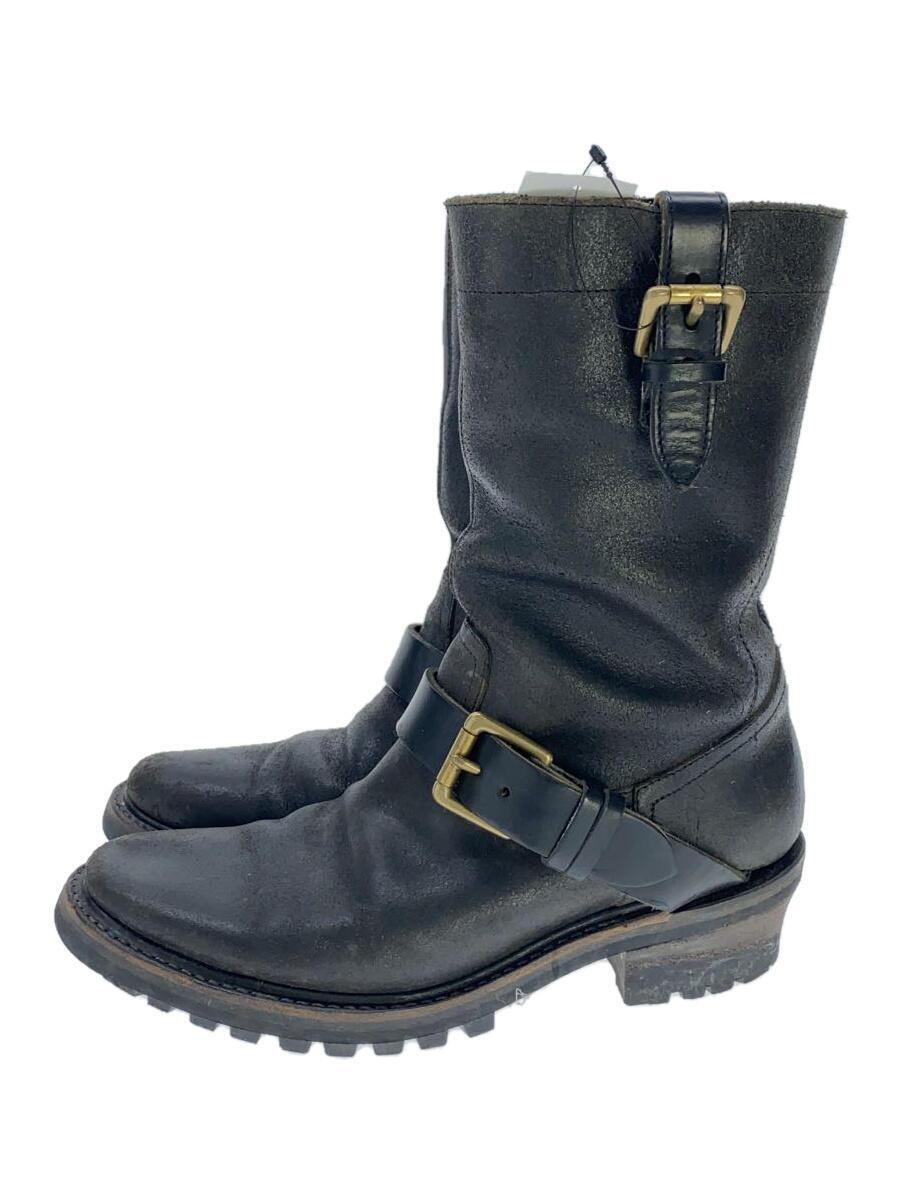 chausser*plus by/ brass buckle / engineer boots /24cm/BLK/5660