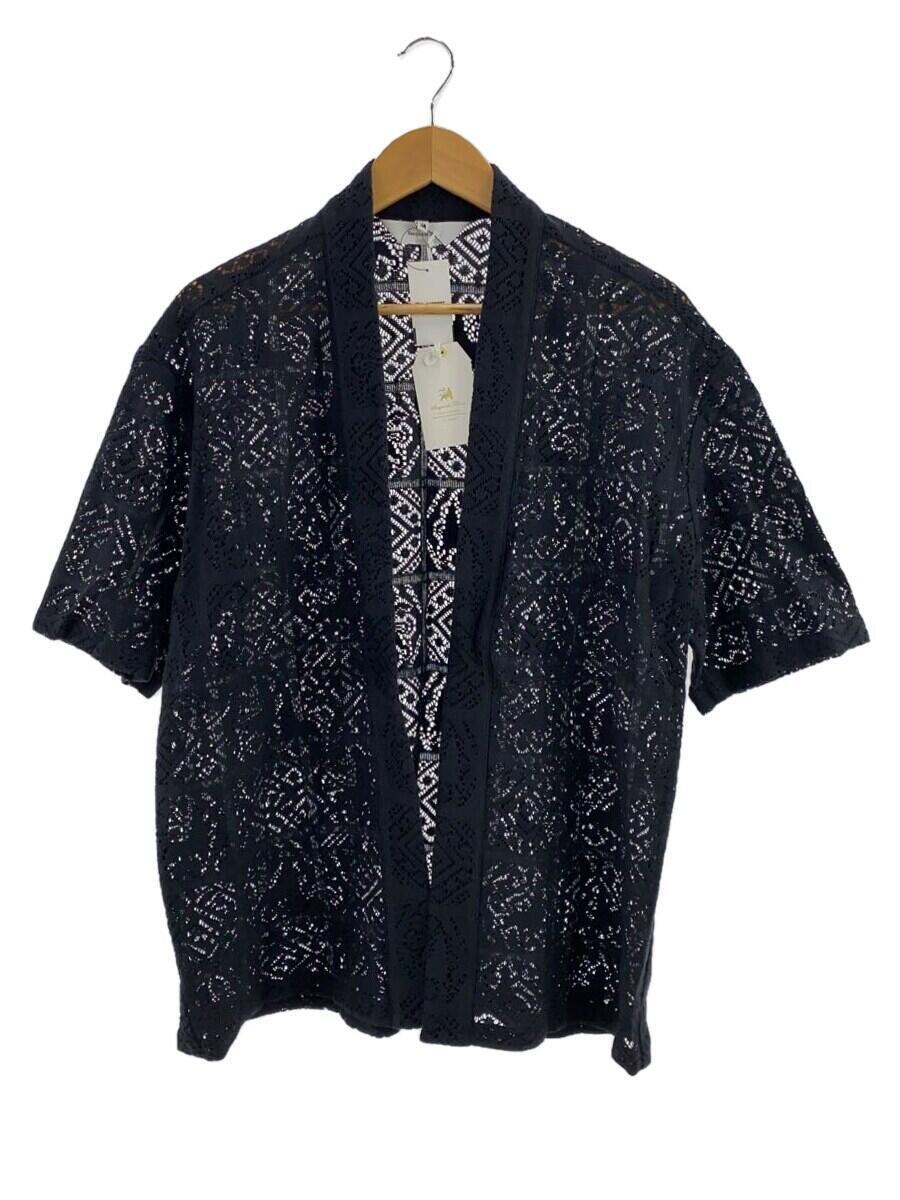 Sasquatchfabrix.◆半袖シャツ/L/コットン/ブラック/23SS-SY5-002/JAH LION LACE HAORI