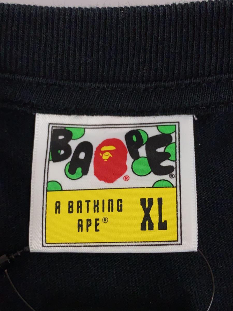 A BATHING APE◆Tシャツ/XL/コットン/BLK_画像3