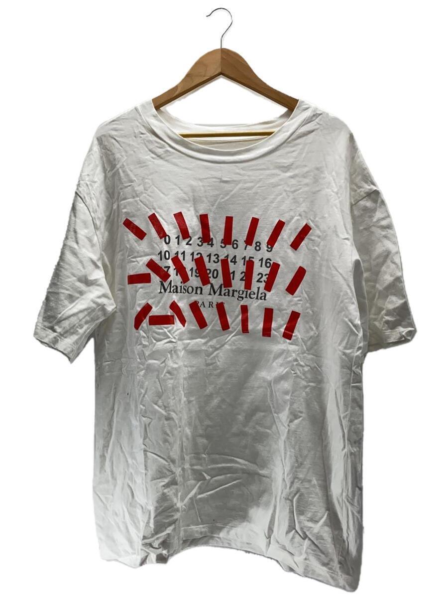 Maison Margiela◆Tapeprint Over T-shirt/Tシャツ/48/コットン/WHT/S30GC0731