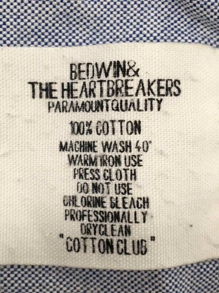 BEDWIN & THE HEARTBREAKERS◆BD長袖シャツ/1/コットン/BLU_画像4