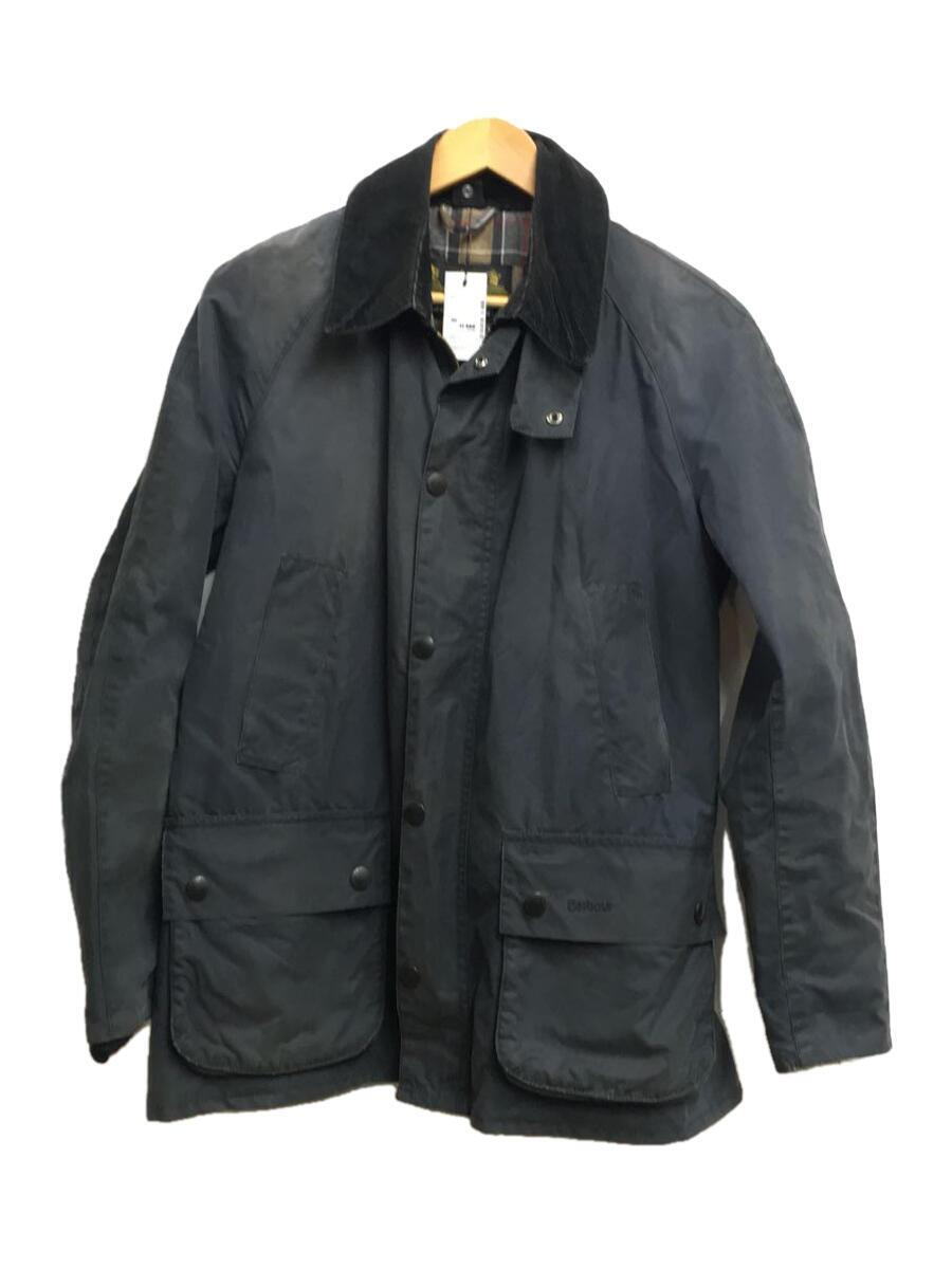 Barbour◆ASHBY WAXED JACKET/ジャケット/S/コットン/NVY/無地