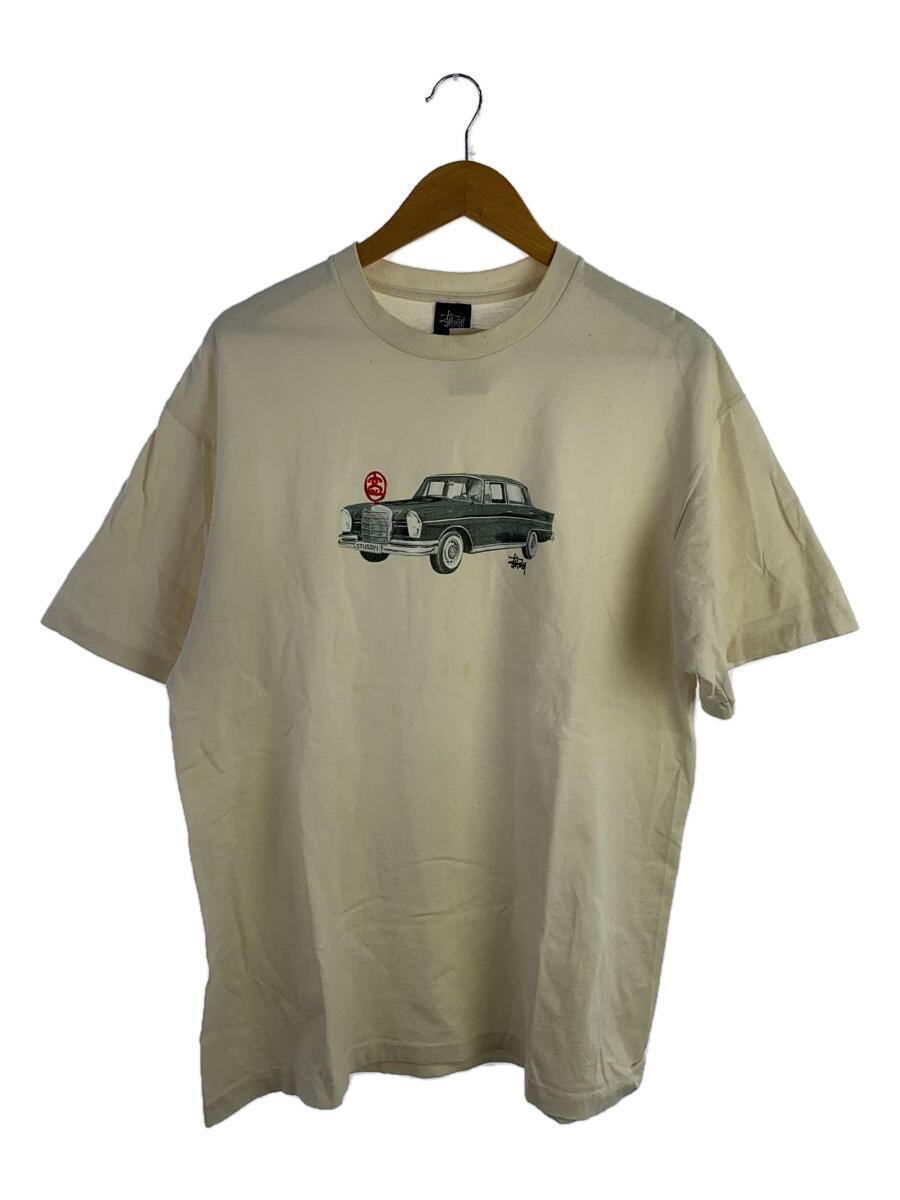 STUSSY◆90s/OLD/アメ車/Tシャツ/XL/コットン/IVO