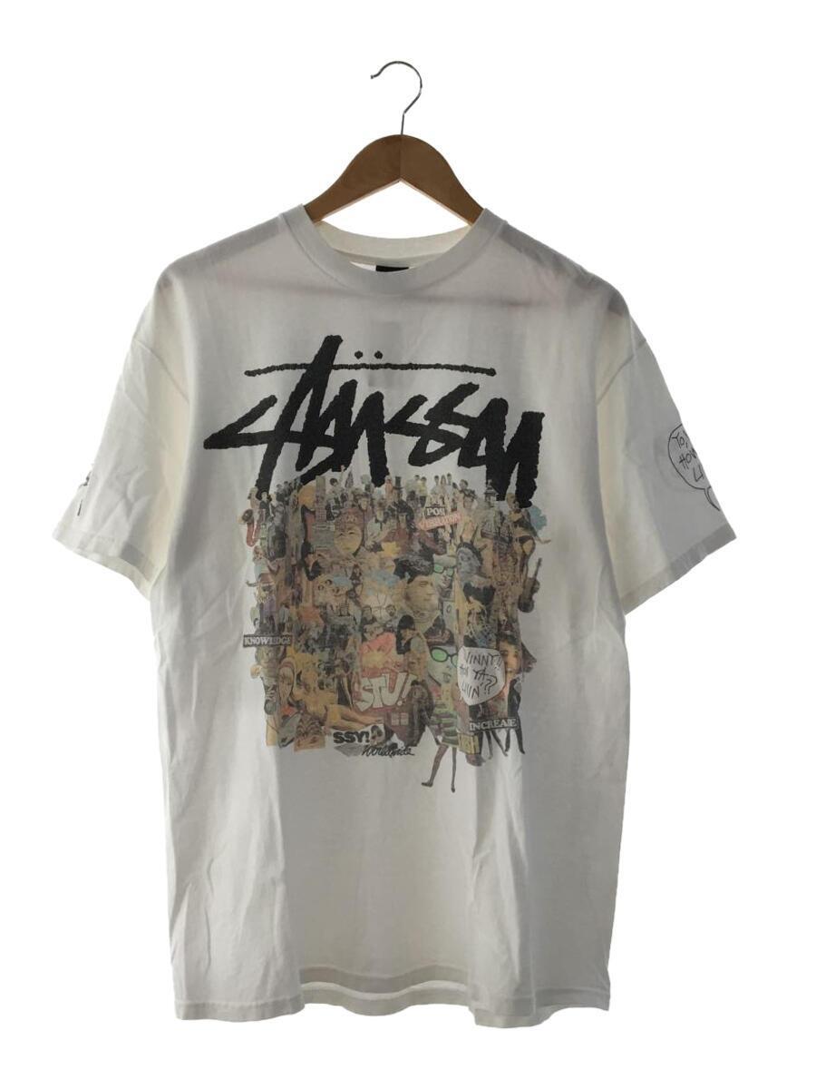 STUSSY◆Tシャツ/L/コットン/WHT_画像1