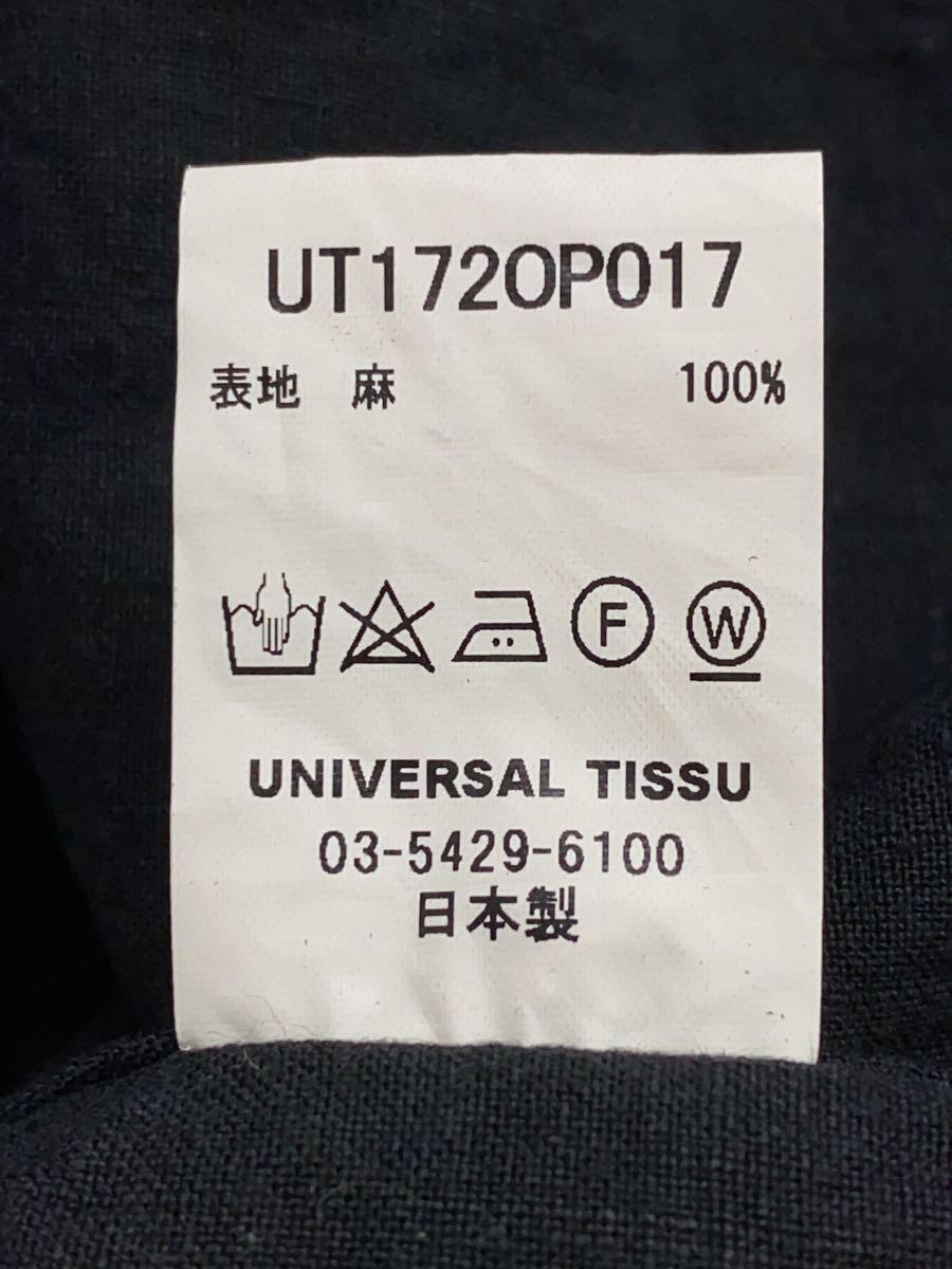 UNIVERSAL TISSU◆7分袖ワンピース/-/リネン/BLK/UT172OP017_画像4