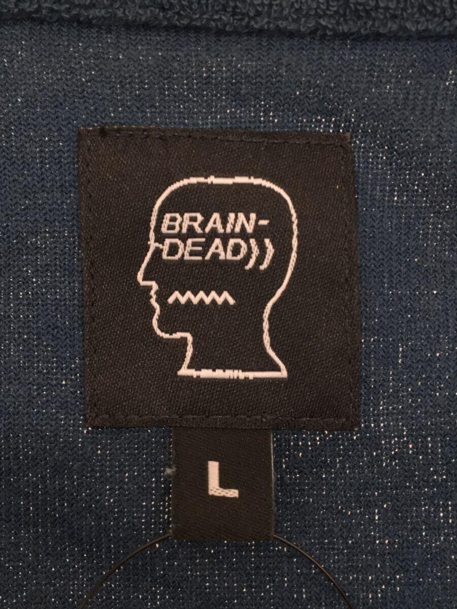 Brain Dead◆ポロシャツ/L/コットン/BLU_画像3