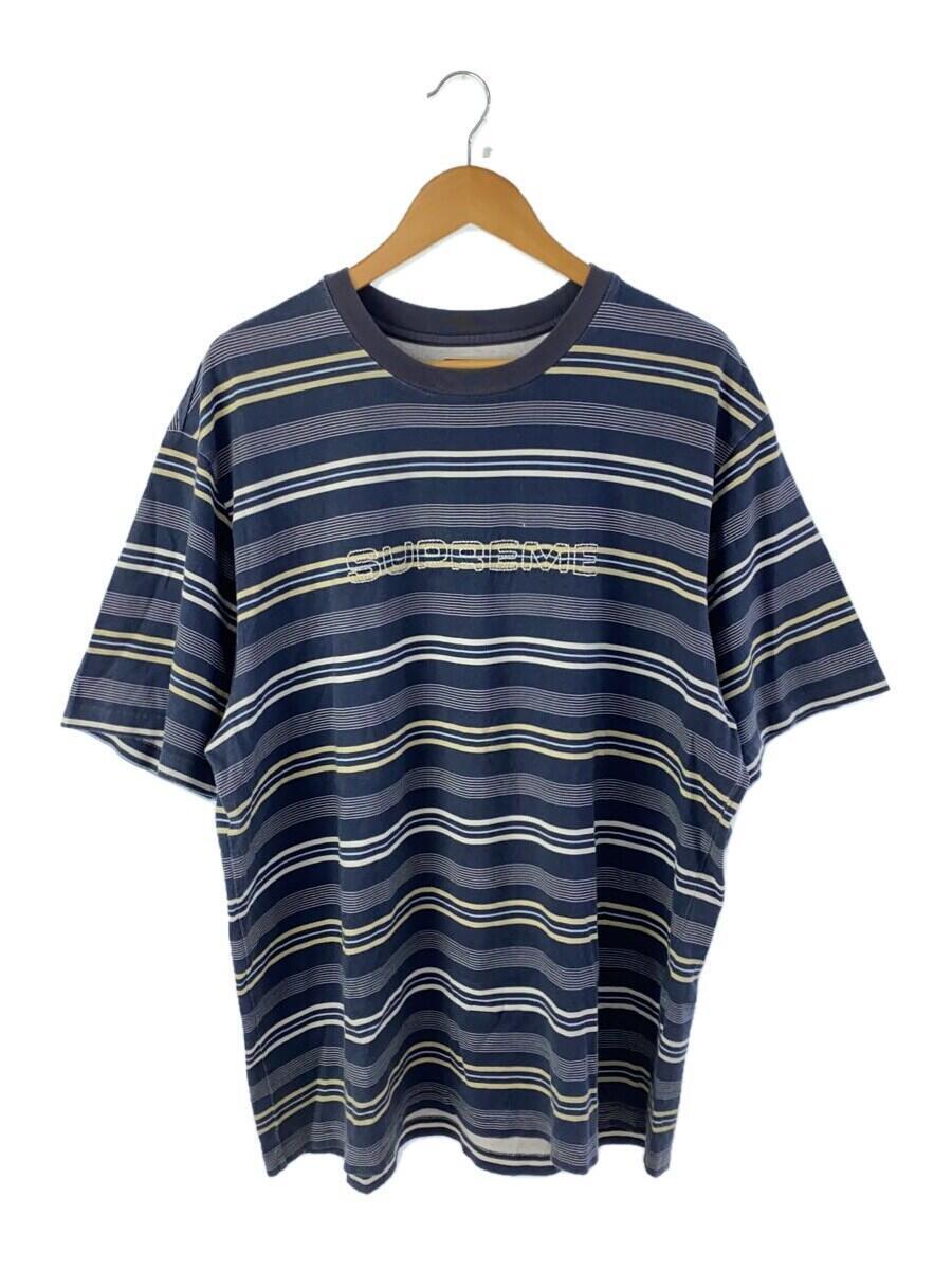 Supreme◆23SS/Dash Stripe S/S Top/Tシャツ/XL/コットン/ストライプ