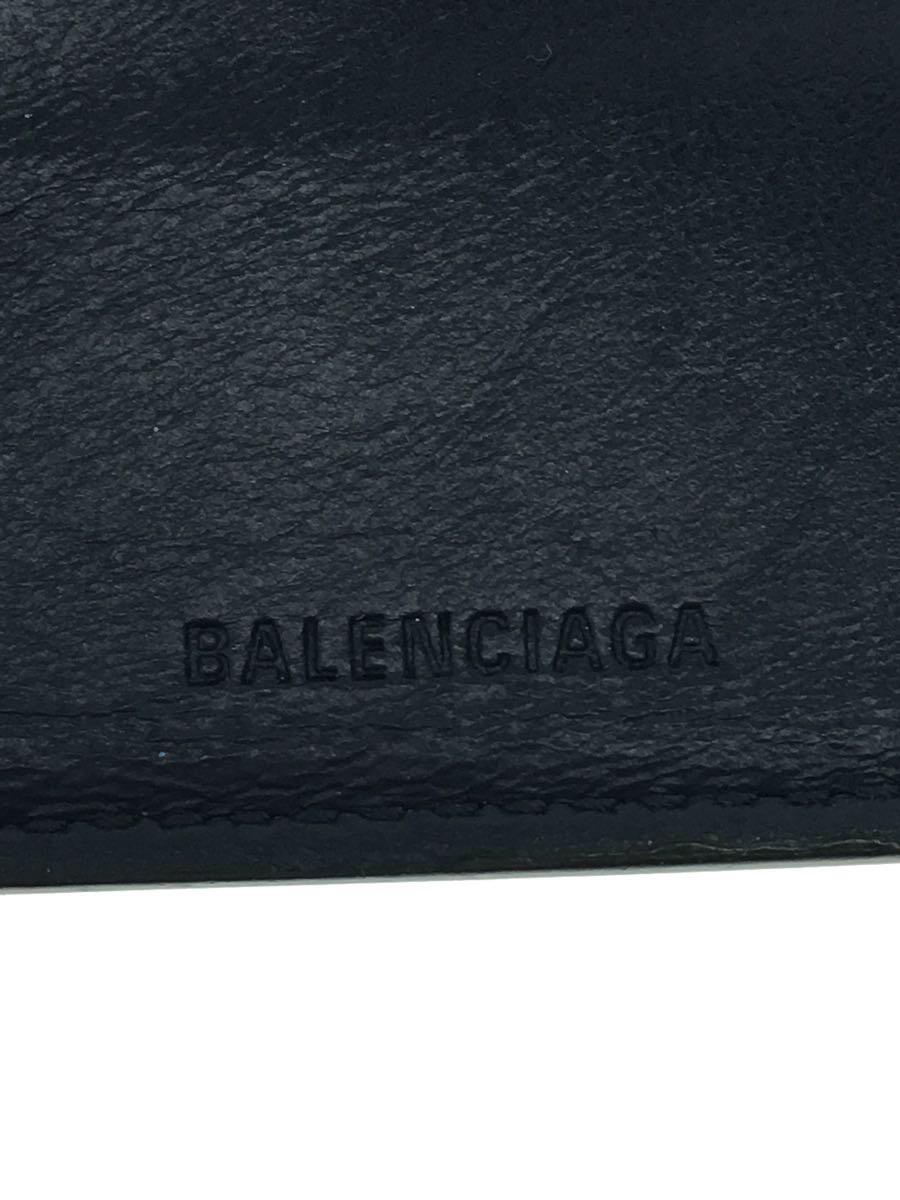 BALENCIAGA◆3つ折り財布/レザー/NVY/無地/メンズ/601350_画像3