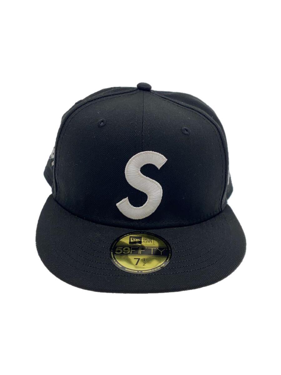 Supreme◆Characters S Logo NEW Era/キャップ/7 1/2/キャンバス/BLK/メンズ