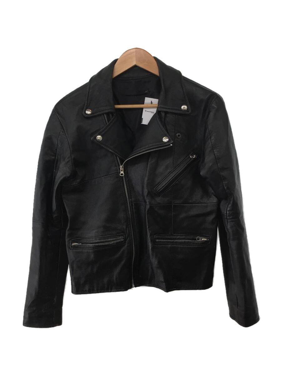 LHP/ double rider's jacket /S/ sheep leather /BLK/ plain /LH-123-15-004