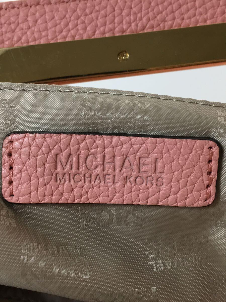 MICHAEL KORS◆クラッチバッグ/レザー/PNK/無地/35t2gbkc2l_画像5