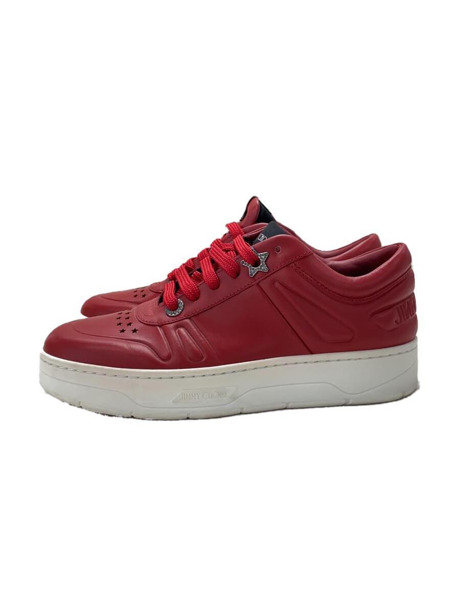 JIMMY CHOO◆ローカットスニーカー/35/RED/レザー/HAWAII