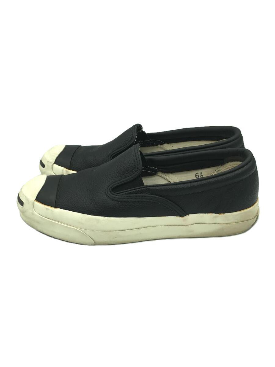 CONVERSE◆BIOTOP別注/JACK PURCELL RET LEATHER SLIP-ON/25cm/BLK/1CL577_画像1