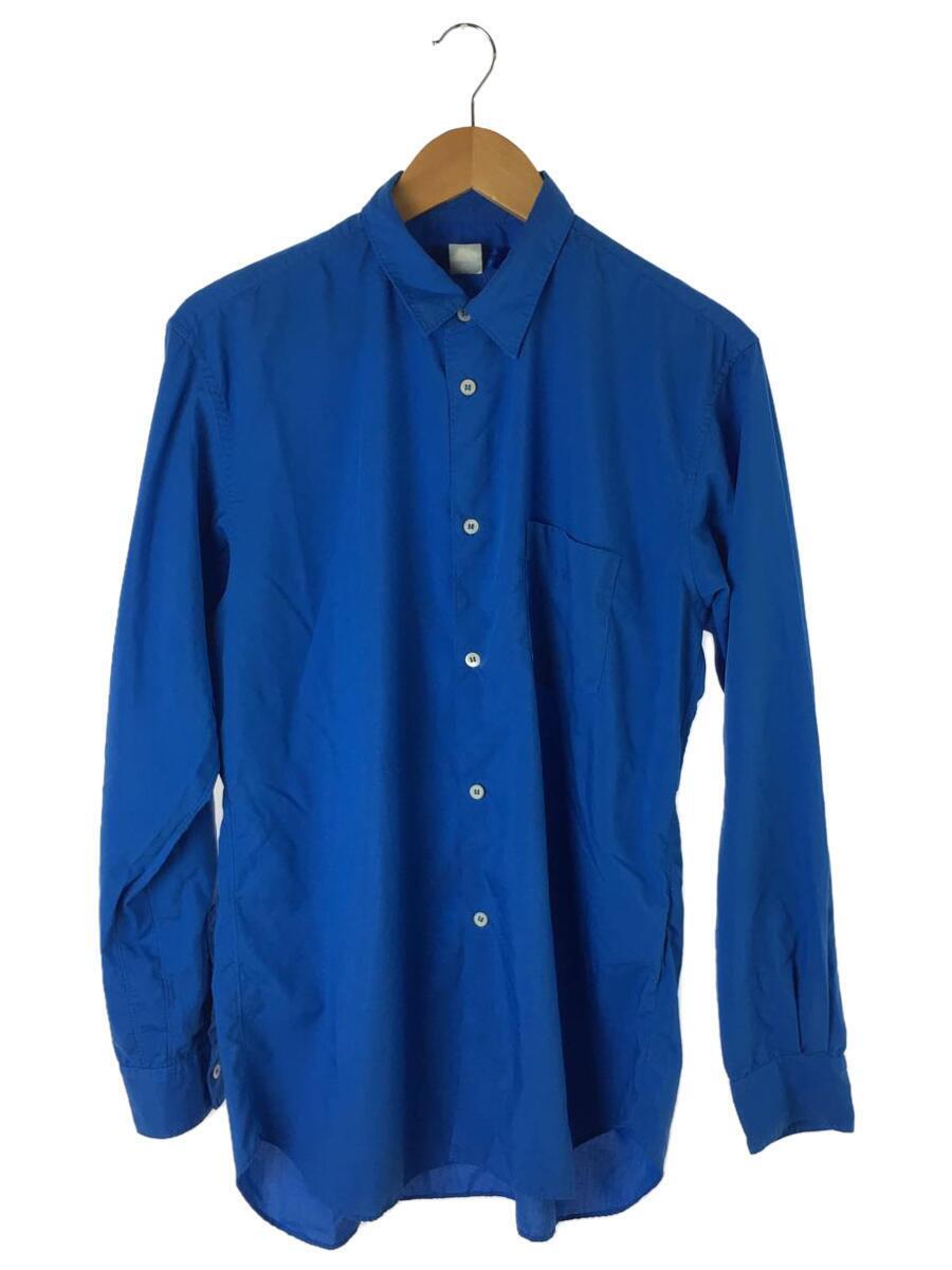 COMME des GARCONS SHIRT◆長袖シャツ/M/ポリエステル/BLU/FL-B046/汚れ有_画像1