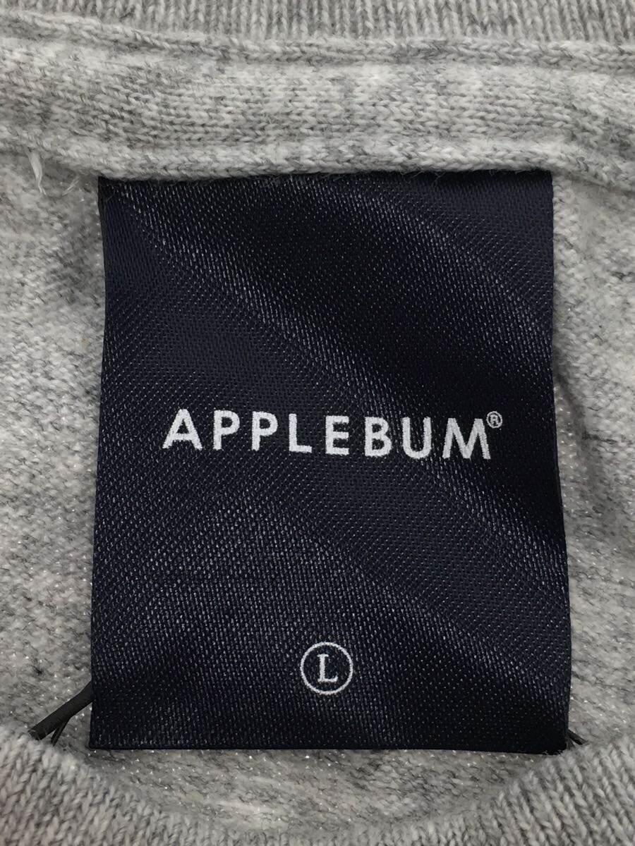 APPLEBUM◆Tシャツ/L/コットン/GRY/プリント_画像3