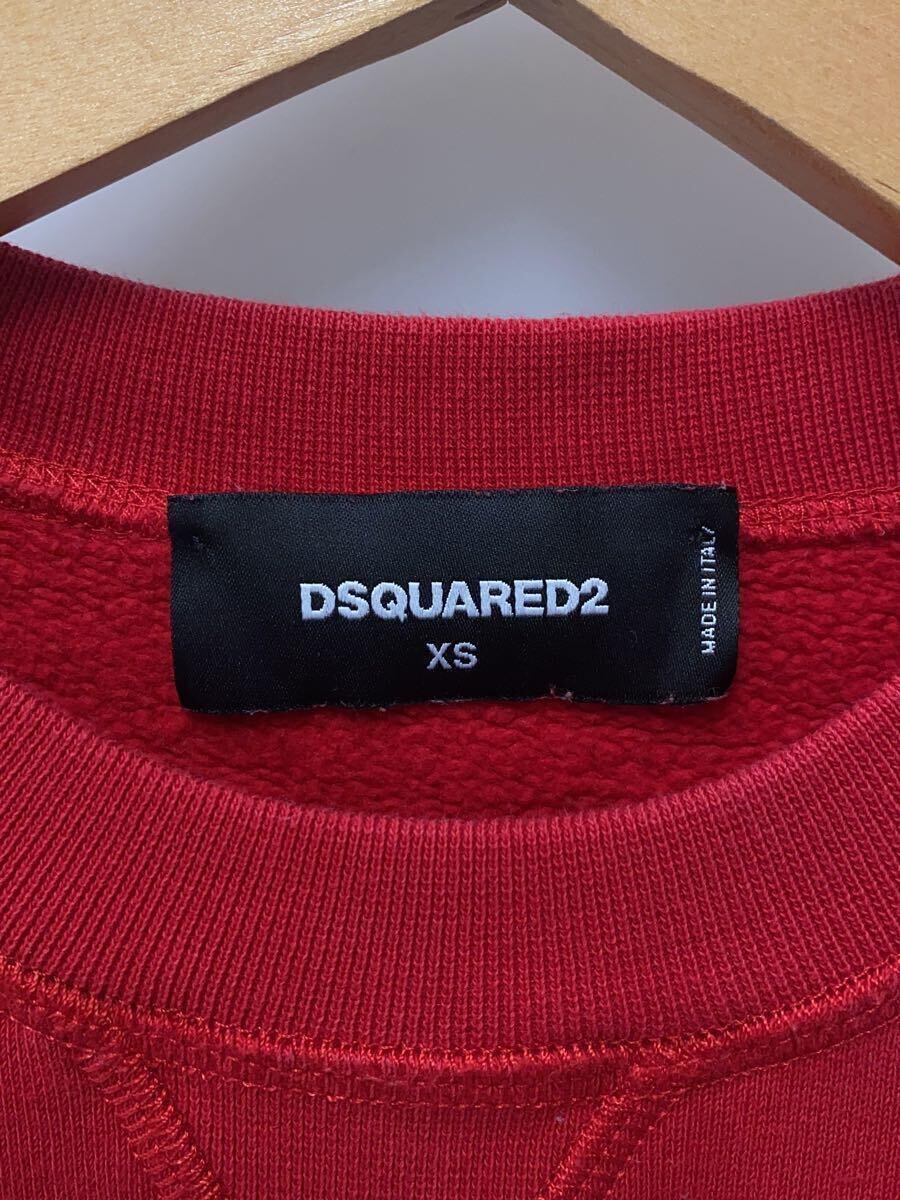 DSQUARED2◆スウェット/XS/コットン/RED/プリント/S75GU0233_画像3