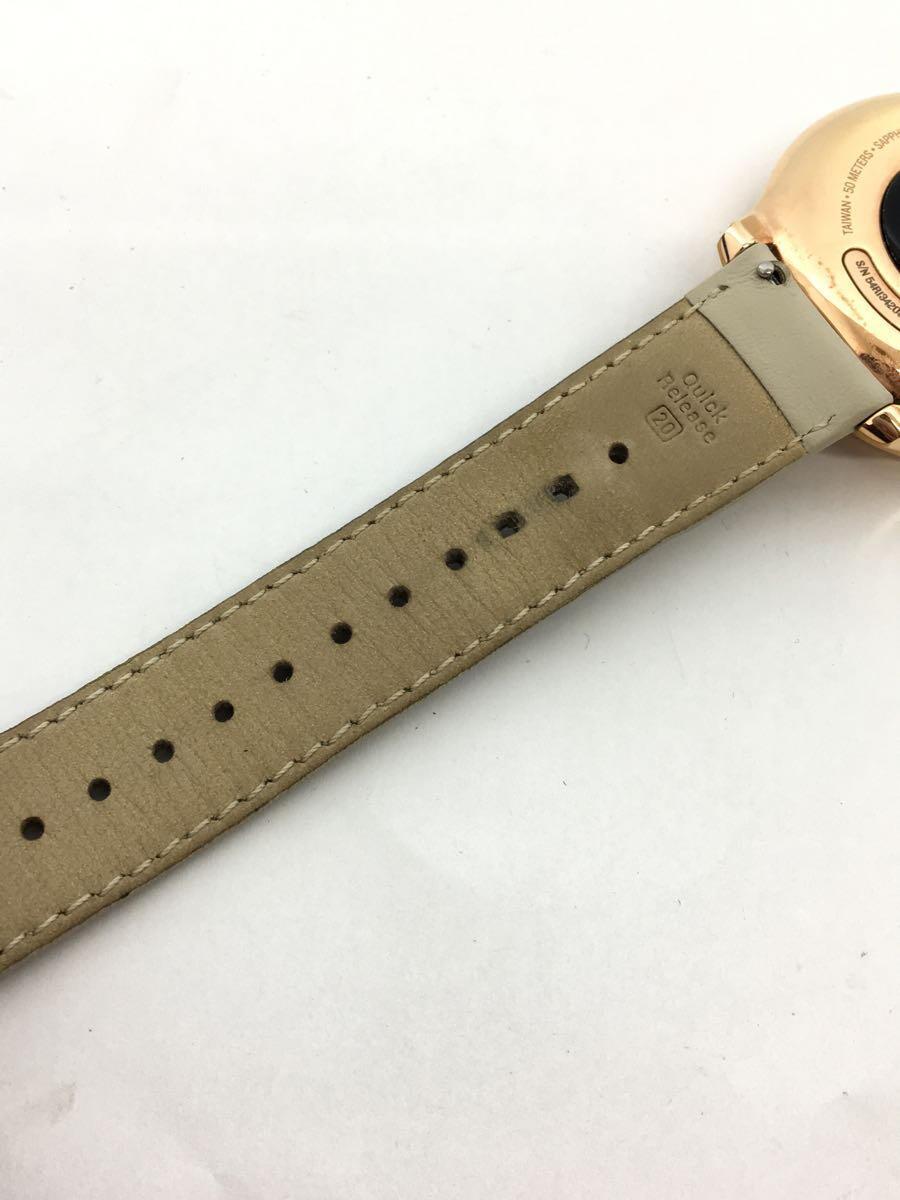 GARMIN◆vivomove Luxe Light Sand Leather/010-02241-71/スマートウォッチ