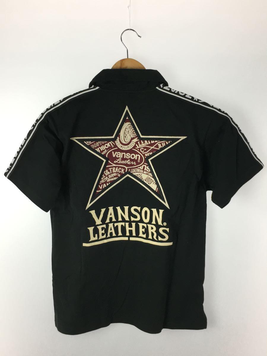 VANSON◆vanson leathers/ポロシャツ/M/コットン/BLK/ブラック_画像2