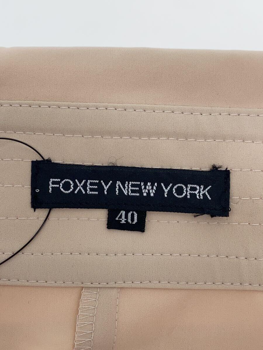FOXEY NEWYORK◆ジャケット/40/ポリエステル/BEG/無地/20795_画像3