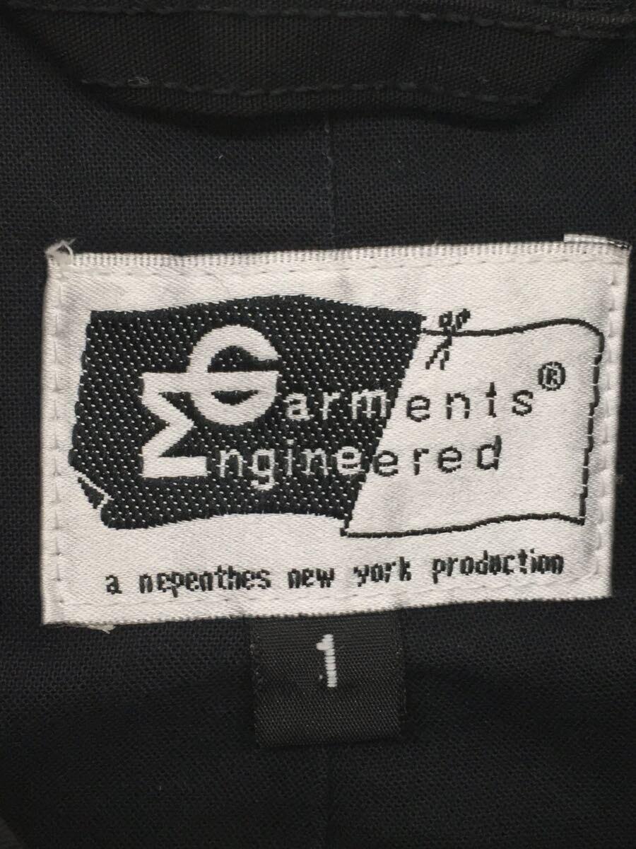 Engineered Garments◆ステンカラーコート/1/ポリエステル/BLK/無地/毛羽立ち、スレ有_画像3