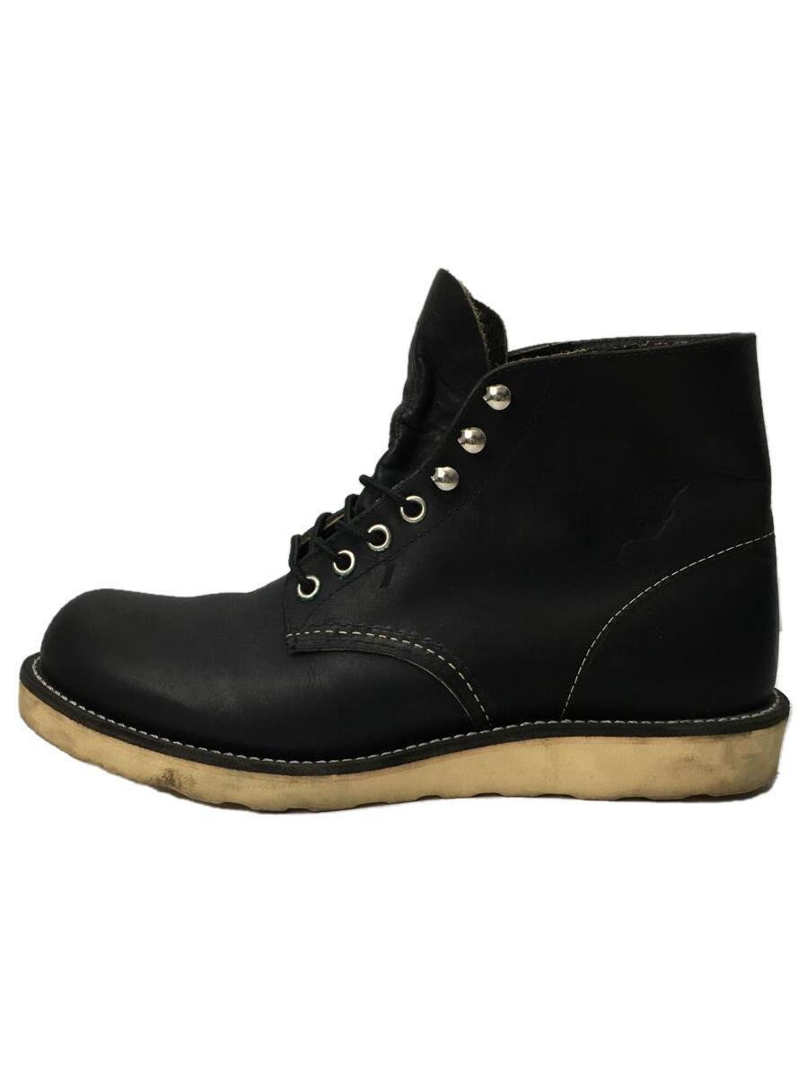 RED WING◆ブーツ/US7.5/BLK/レザー/9070