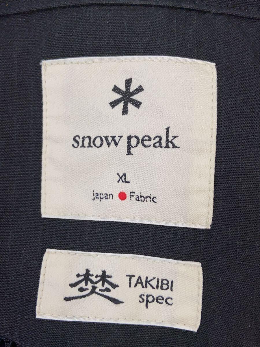 snow peak◆黒/アウター/XL/コットン/ブラック/JK-22AU101/タキビマウンテンジャケット_画像3