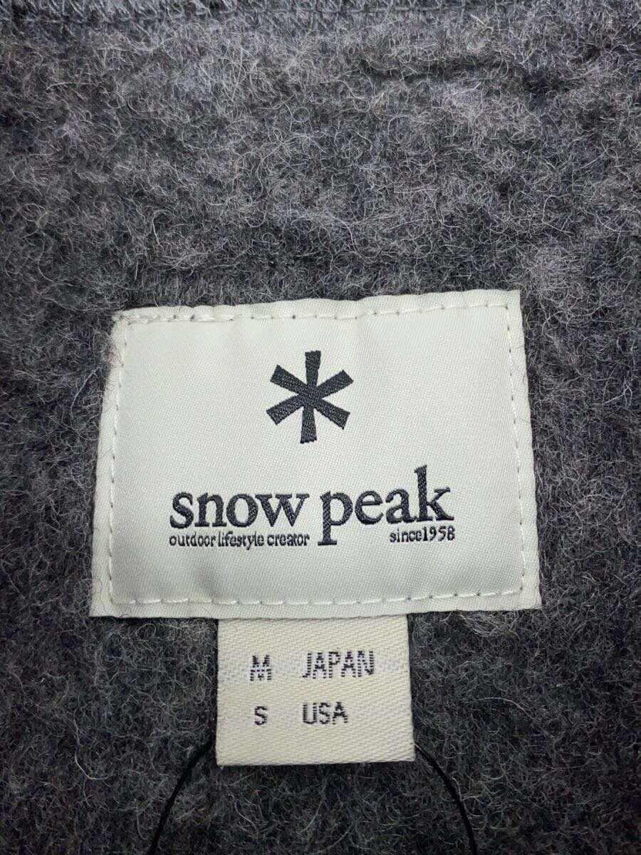 snow peak* fleece the best /M/ wool /GRY/ plain /JK-15AU303
