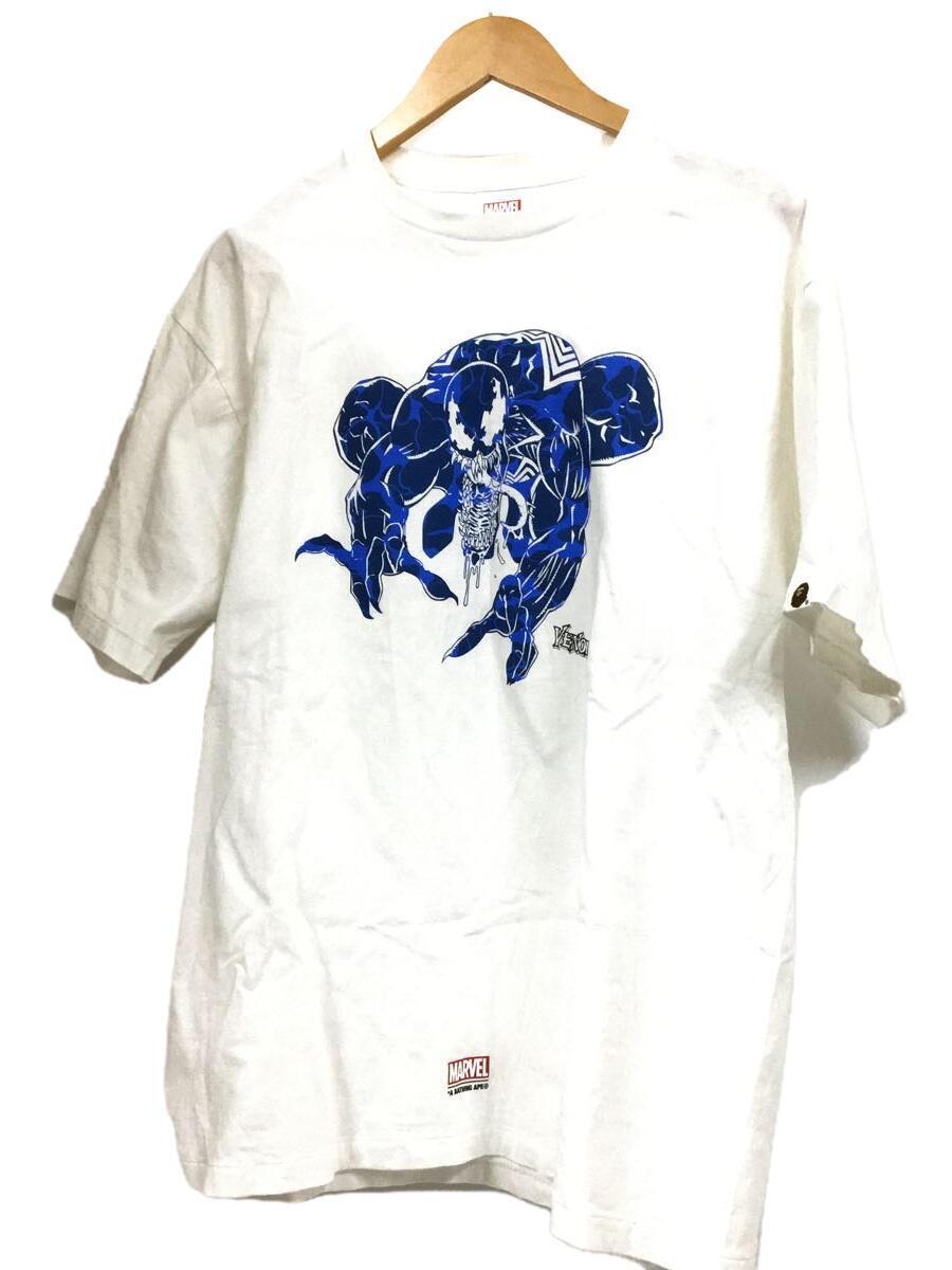 A BATHING APE◆Tシャツ/XXL/コットン/WHT/プリント/001TEL731931C_画像1