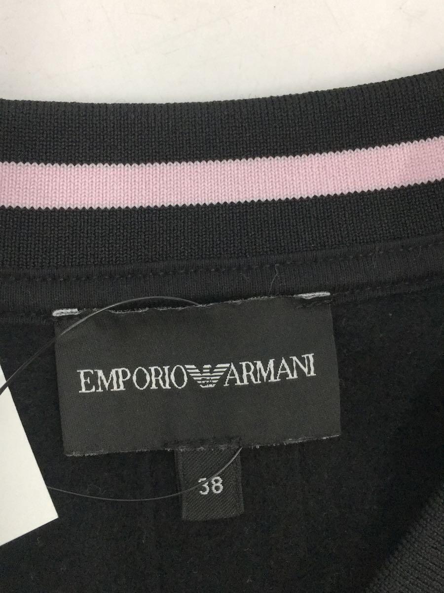 EMPORIO ARMANI◆Vネック裏起毛スウェット/スウェット/38/コットン/BLK/3H2A9C 2JQWZ_画像3