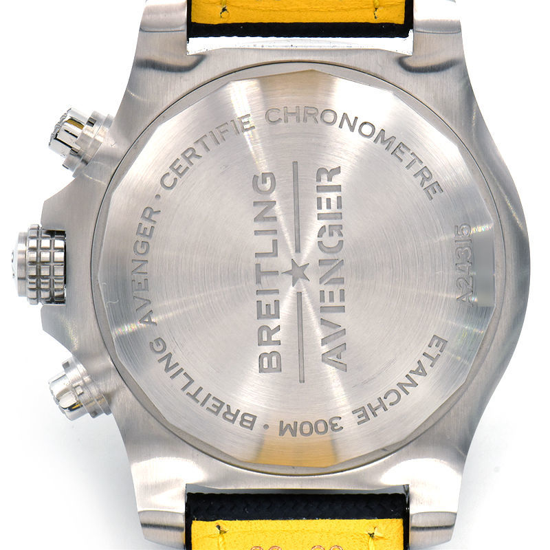 [3年保証] ブライトリング メンズ アベンジャー クロノグラフ GMT45 A24315101C1X2 カレンダー 青文字盤 自動巻き 腕時計 中古 送料無料の画像4