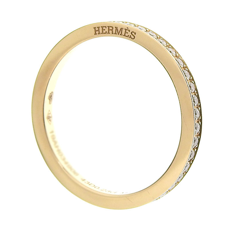  Hermes u Эдди ng кольцо #49 9 номер K18PG всего 0.23ct бриллиант новый товар с отделкой полный Eternity розовое золото кольцо б/у бесплатная доставка 