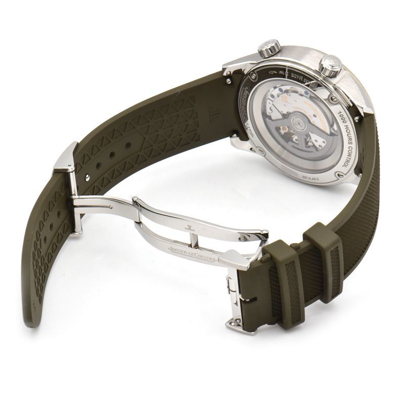 [3 год гарантия ] Jaeger-Le Coultre мужской Polaris Q906863J коробка гарантия имеется прозрачный задний зеленый зеленый циферблат самозаводящиеся часы наручные часы б/у бесплатная доставка 