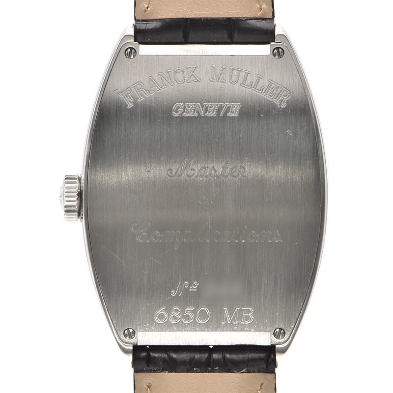 [3年保証] フランクミュラー メンズ トノウカーベックス マスターバンカー 6850MB GMT シルバー文字盤 自動巻き 腕時計 中古 送料無料_画像2