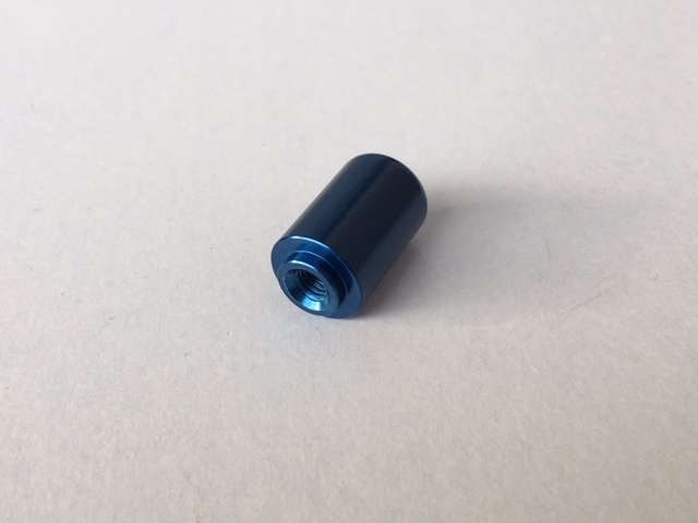送料無料！　旧コペン（L880K）用アルミ製サイドブレーキボタン（青アルマイト仕様）_商品単体・別アングル