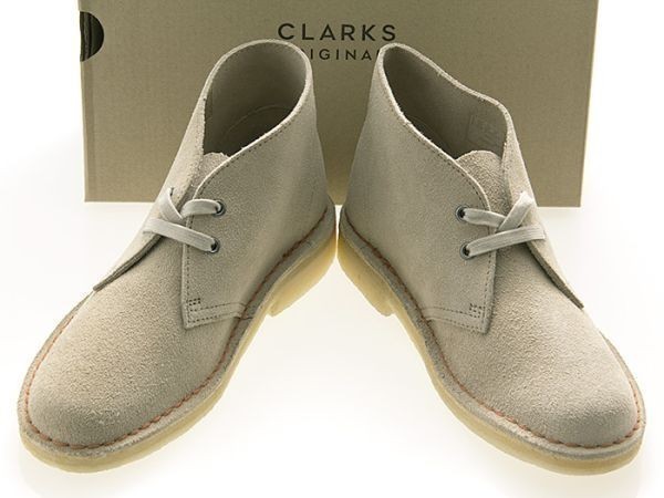 新品/CLARKS/クラークス オリジナルズ/DESERT BOOTS/ウィメンズ デザートブーツ/ベージュ/SAND SUEDE/サンド/スエード/26155525/24.0cm_画像1